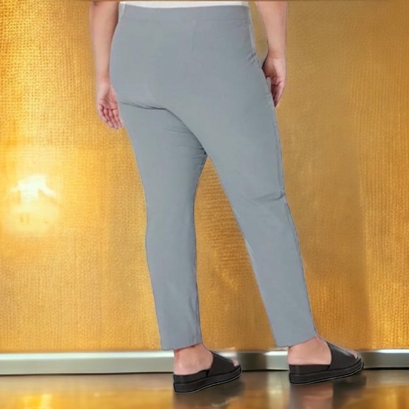 Eileen Fisher Ankle Pants Stretch Crepe 1X Gray Straight Leg Stretch Crepe NWT - Picture 6 of 15